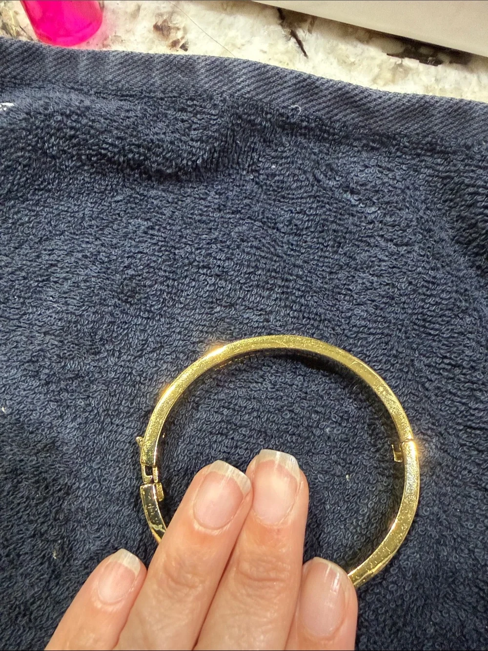 kate spade Gold and White Heart Accent Bangle Bracelet - Picture 3 of 3